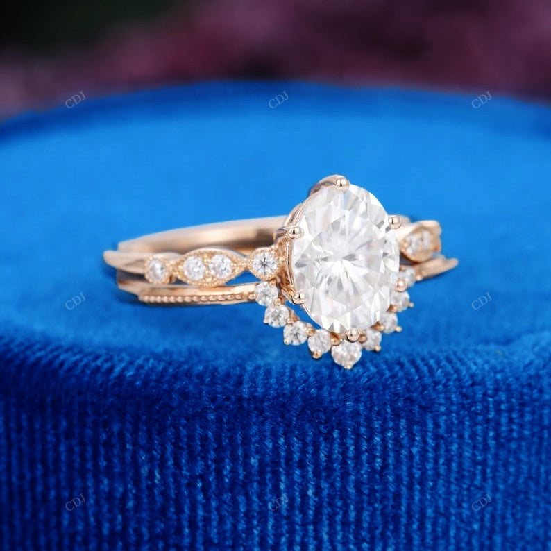 S925 Lab-Grown Diamond Oval Ring