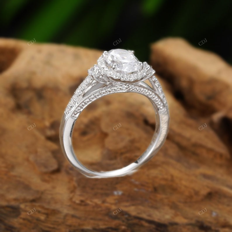 Oval Lab-Grown Diamond Halo Ring
