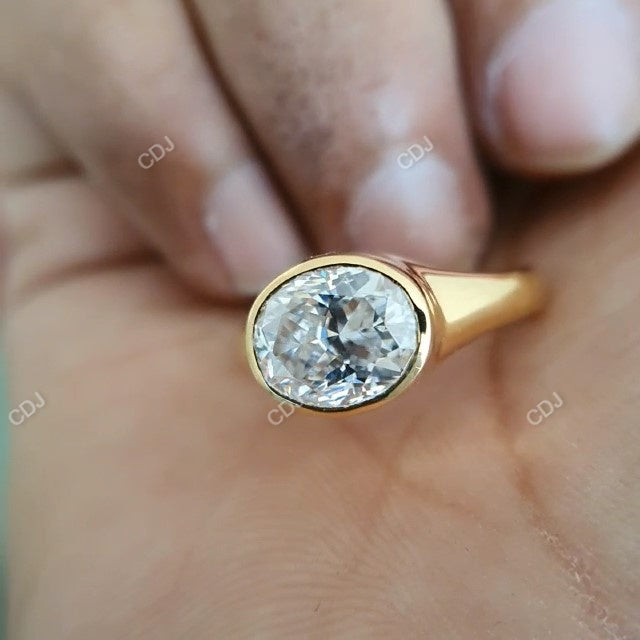 2.50 CTW Oval Cut Lab Grown Diamond Solitaire Engagement Ring