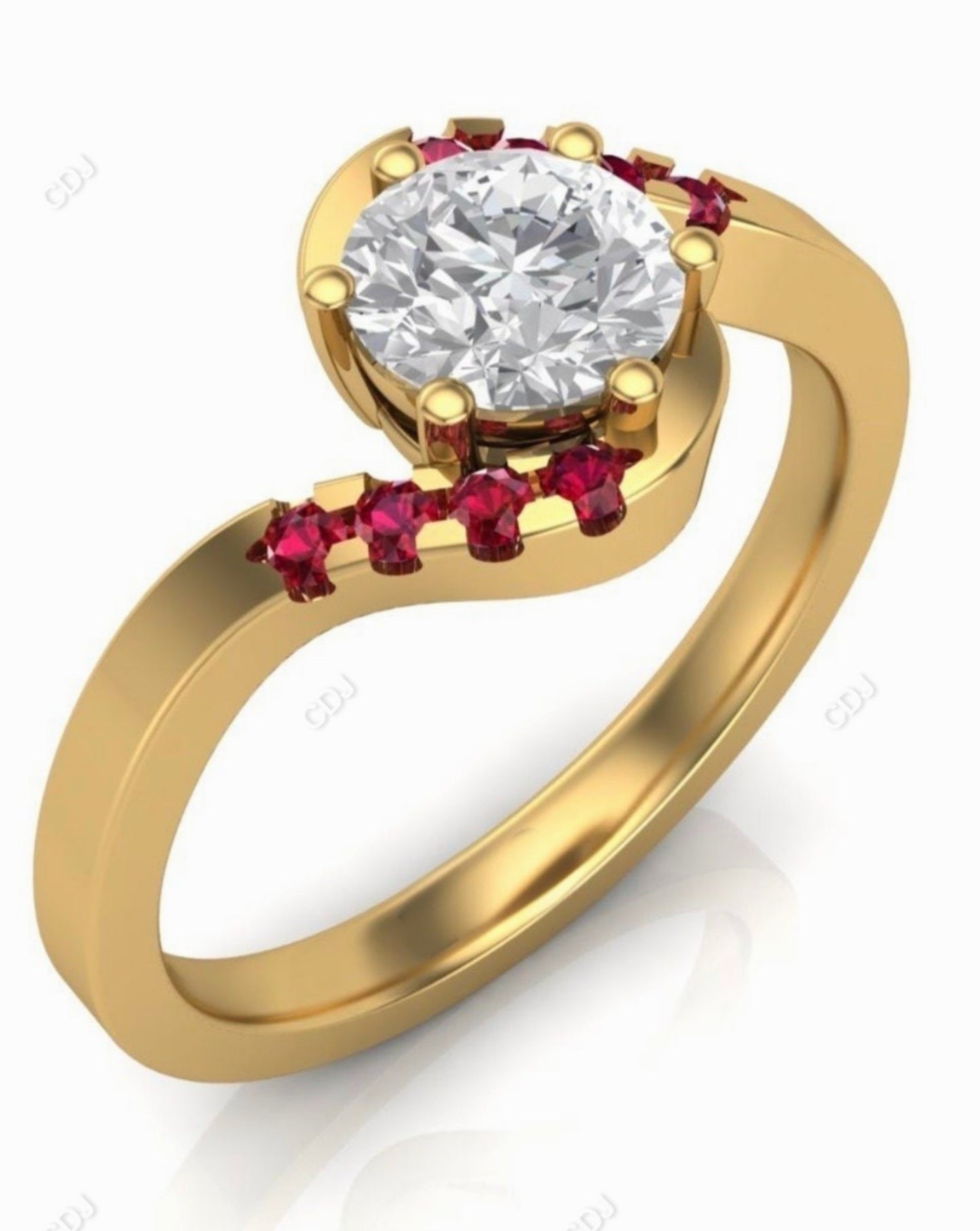 2.22 CTW Round Cut Prong Set Engagement Ring