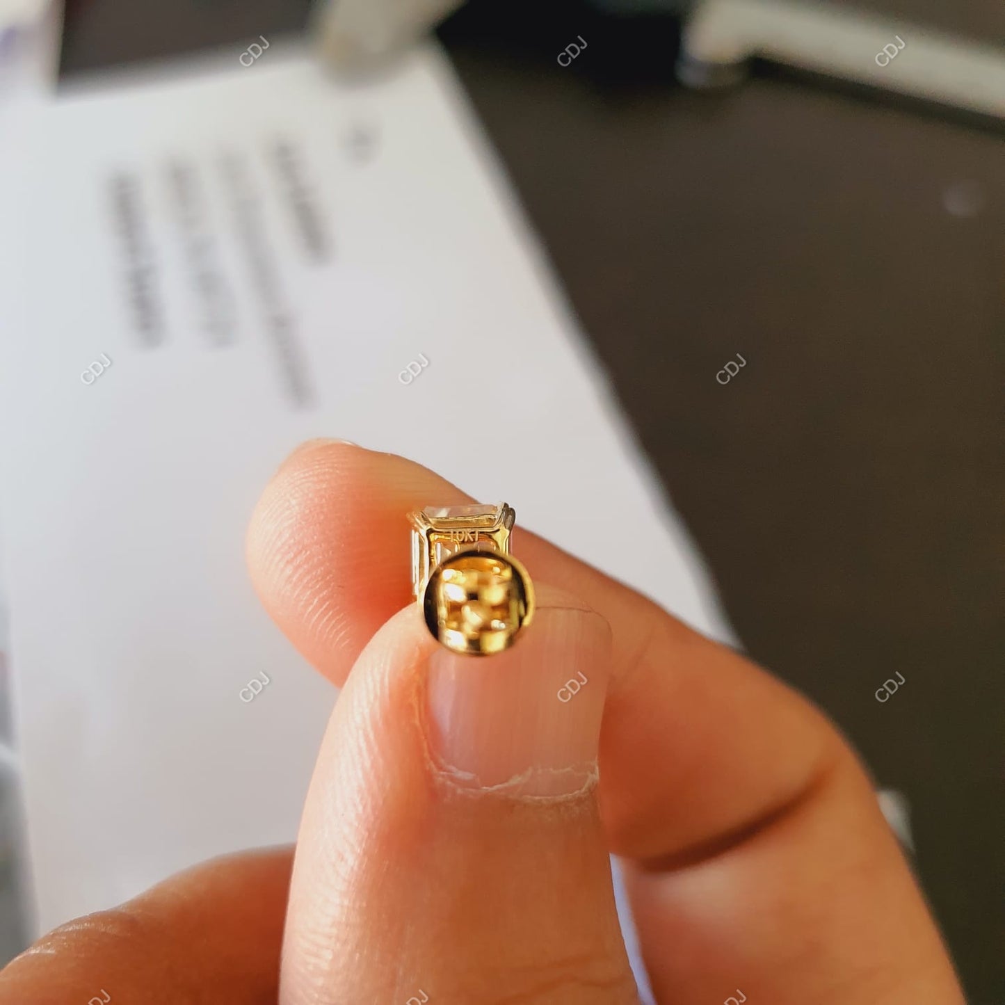 2.00 CTW 10K Yellow Gold Asscher Cut Diamond Stud Earrings