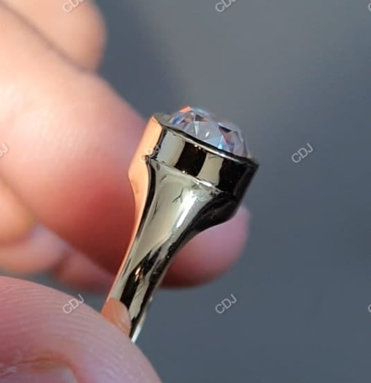 1.45 CTW 14K Yellow Gold Oval Cut Diamond Bezel-Set Signet Ring