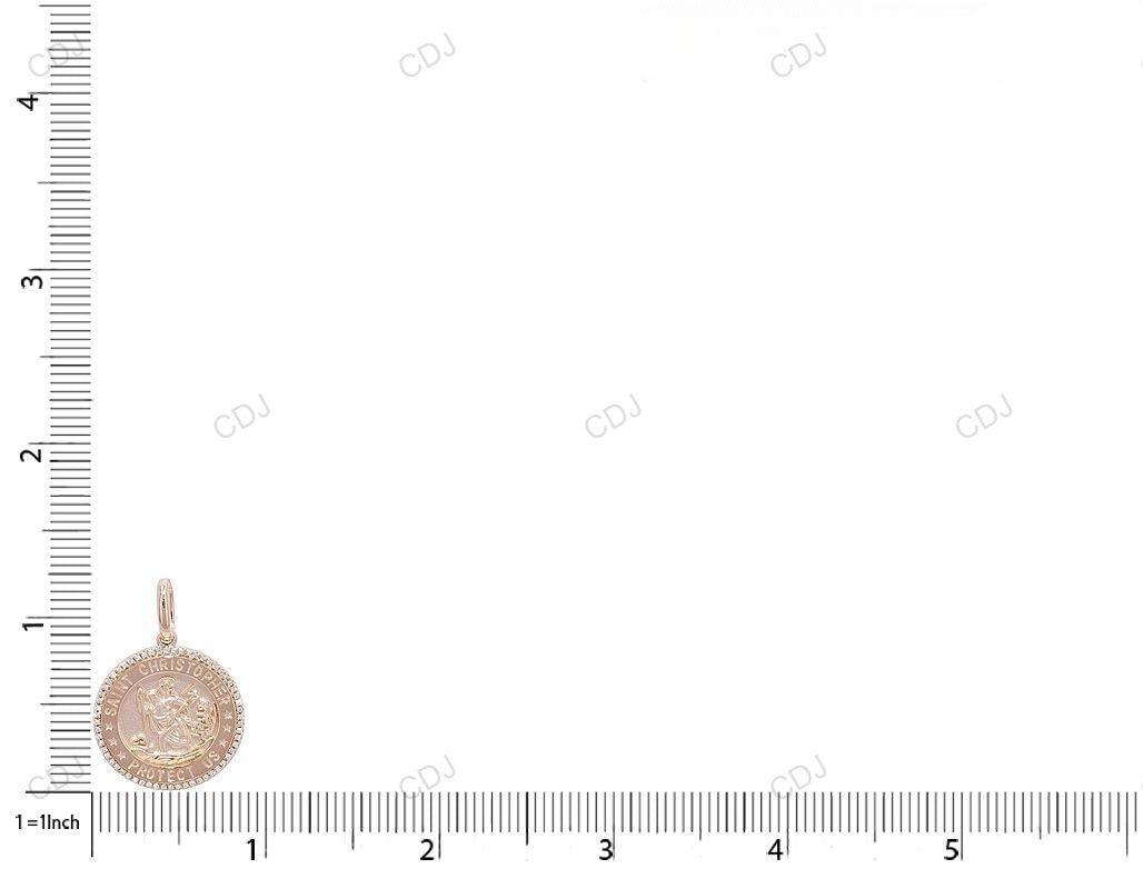 Medallion Christopher Rose Gold CVD Diamond Pendant hip hop jewelry CustomDiamJewel