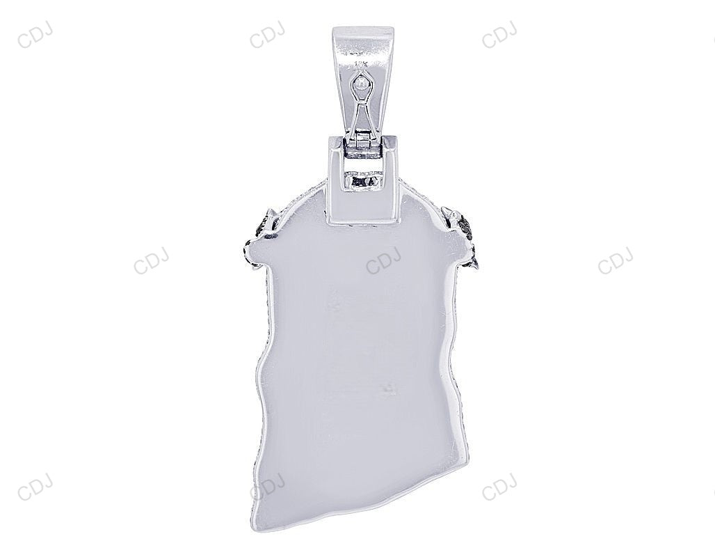 Black Onyx CVD Diamond White Gold Jesus Iced Out Pendant hip hop jewelry CustomDiamJewel
