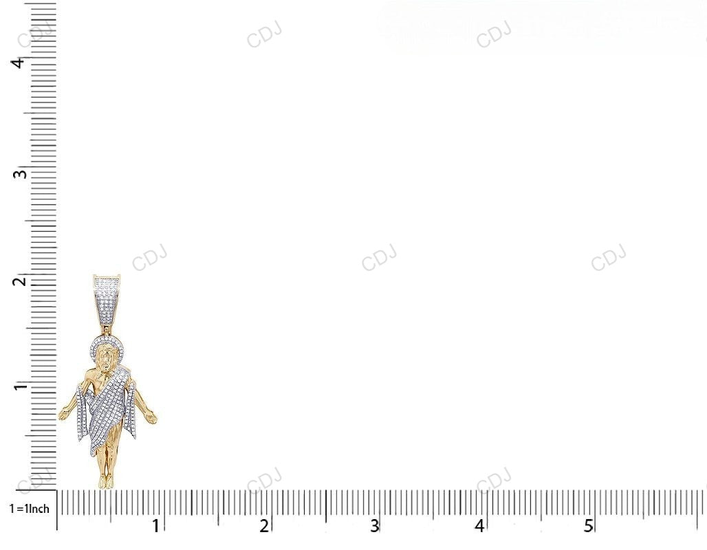 Redeemer Jesus CVD Diamond Tow-Tone Hip Hop Pendant hip hop jewelry CustomDiamJewel