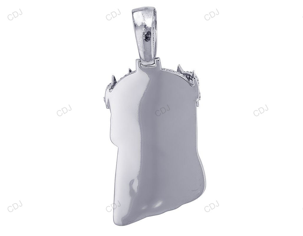 Large Iced Out Jesus White Gold Lab Grown Diamond Pendant hip hop jewelry CustomDiamJewel