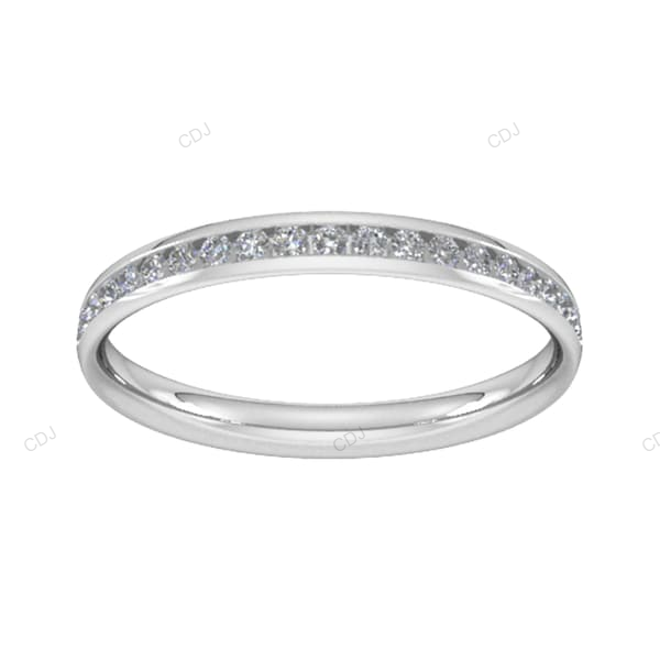 Channel Setting Lab Created Yellow Gold Wedding Band