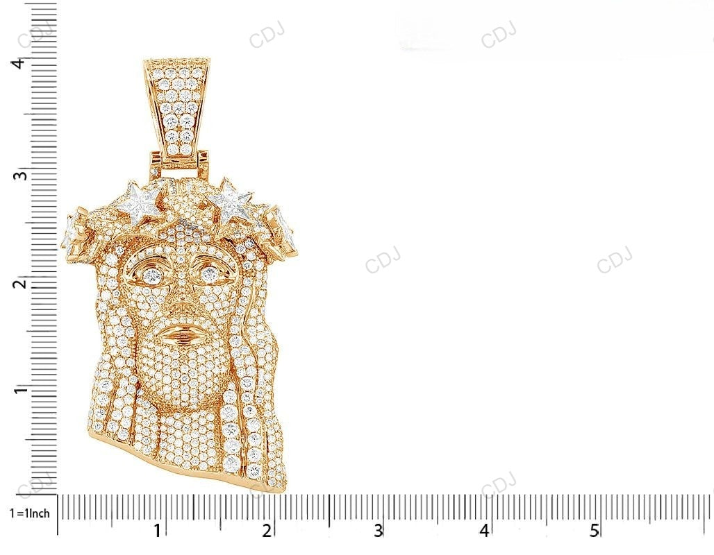 CVD Diamond Gold Jesus Customize Iced Out Pendant hip hop jewelry CustomDiamJewel