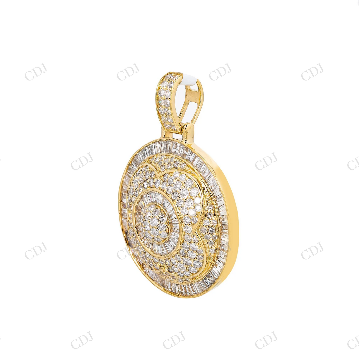 Iced Out Moissanite Circle 925 Silver Pendant Hip Hop Pendent customdiamjewel