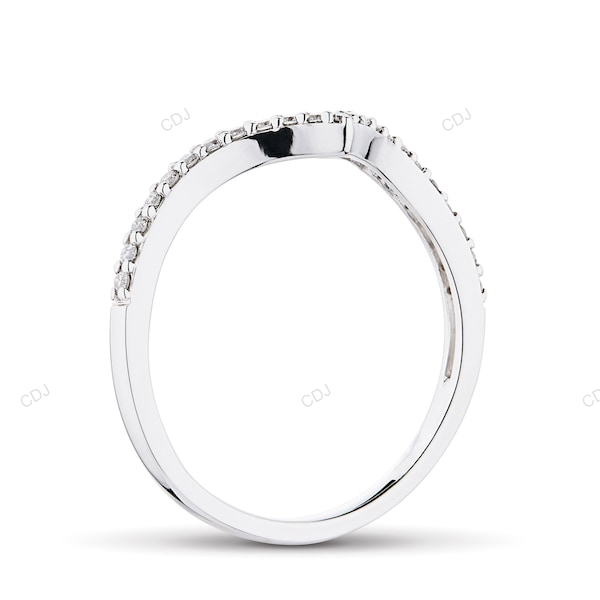 White Gold Half Eternity Lab Grown Diamond Wedding Band