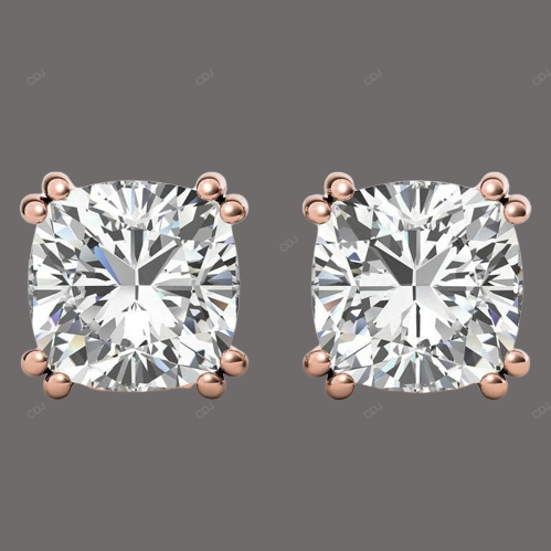 White Gold Lab Grown Diamond Stud Earring For Everyday