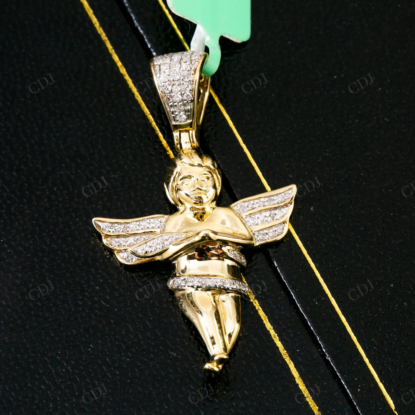 Cherub Angel Wing Pendant Fully Iced Out Diamond Hip Hop Pendant Hip Hop Pendent customdiamjewel