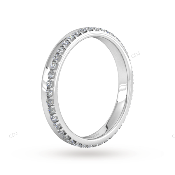 White Gold Handmade CVD Diamond Wedding Band