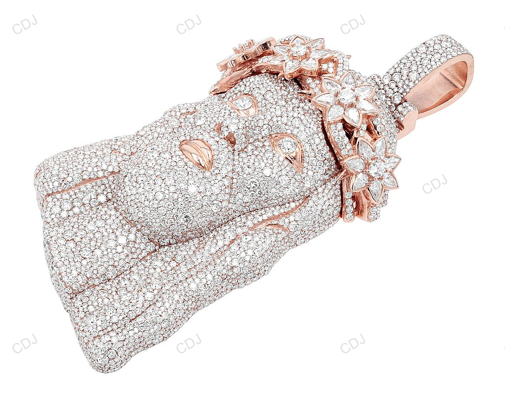 59.17 CTW Iced Out Lab Grown Diamond Unique Jesus Pendant hip hop jewelry CustomDiamJewel