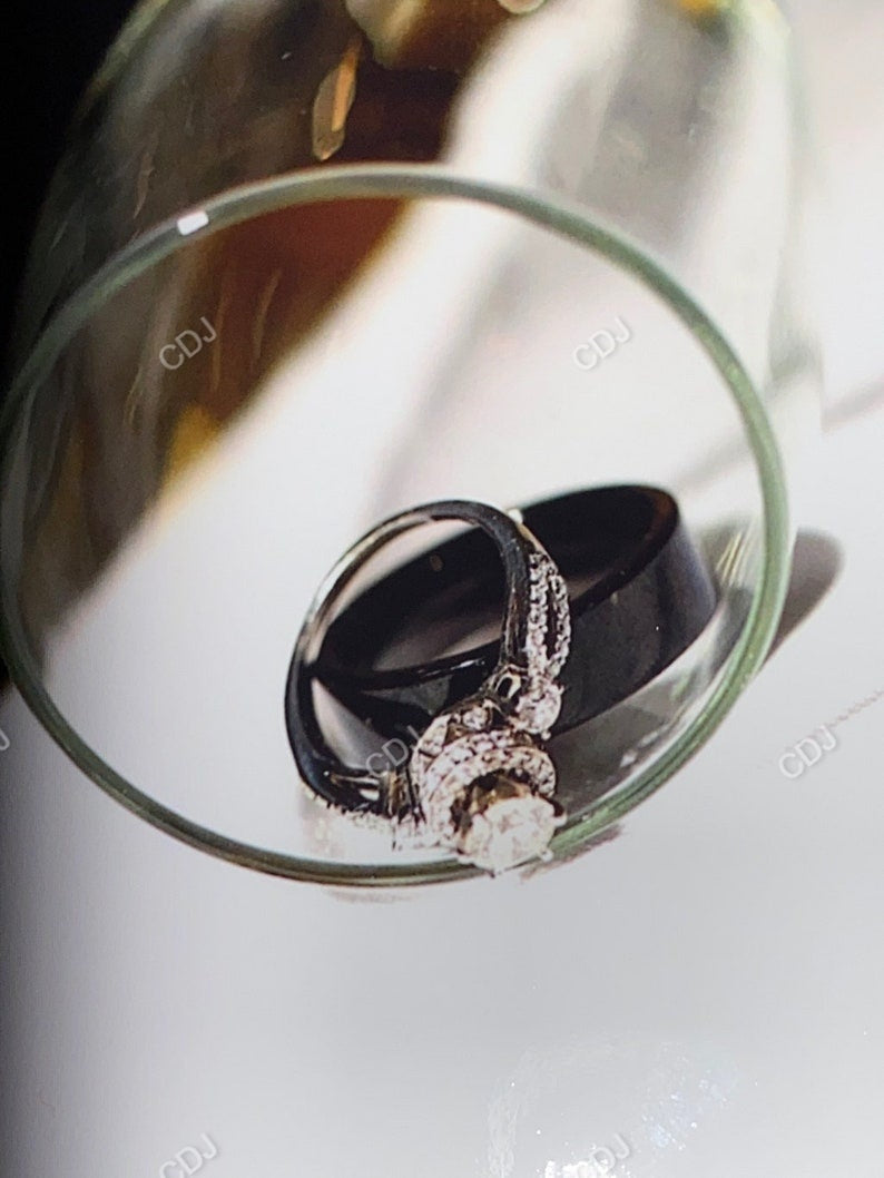 2.85 CTW Round Lab Grown Diamond Vintage Halo Ring
