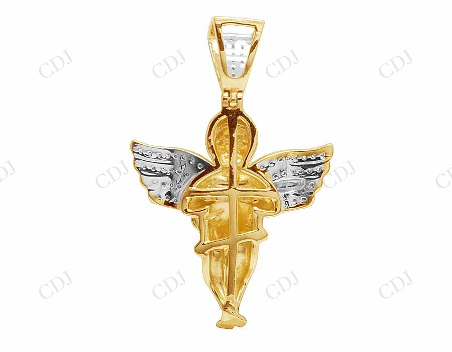 0.15 CTW Moissanite VVS Angel cherub Pendant Hip Hop Pendent CustomDiamJewel