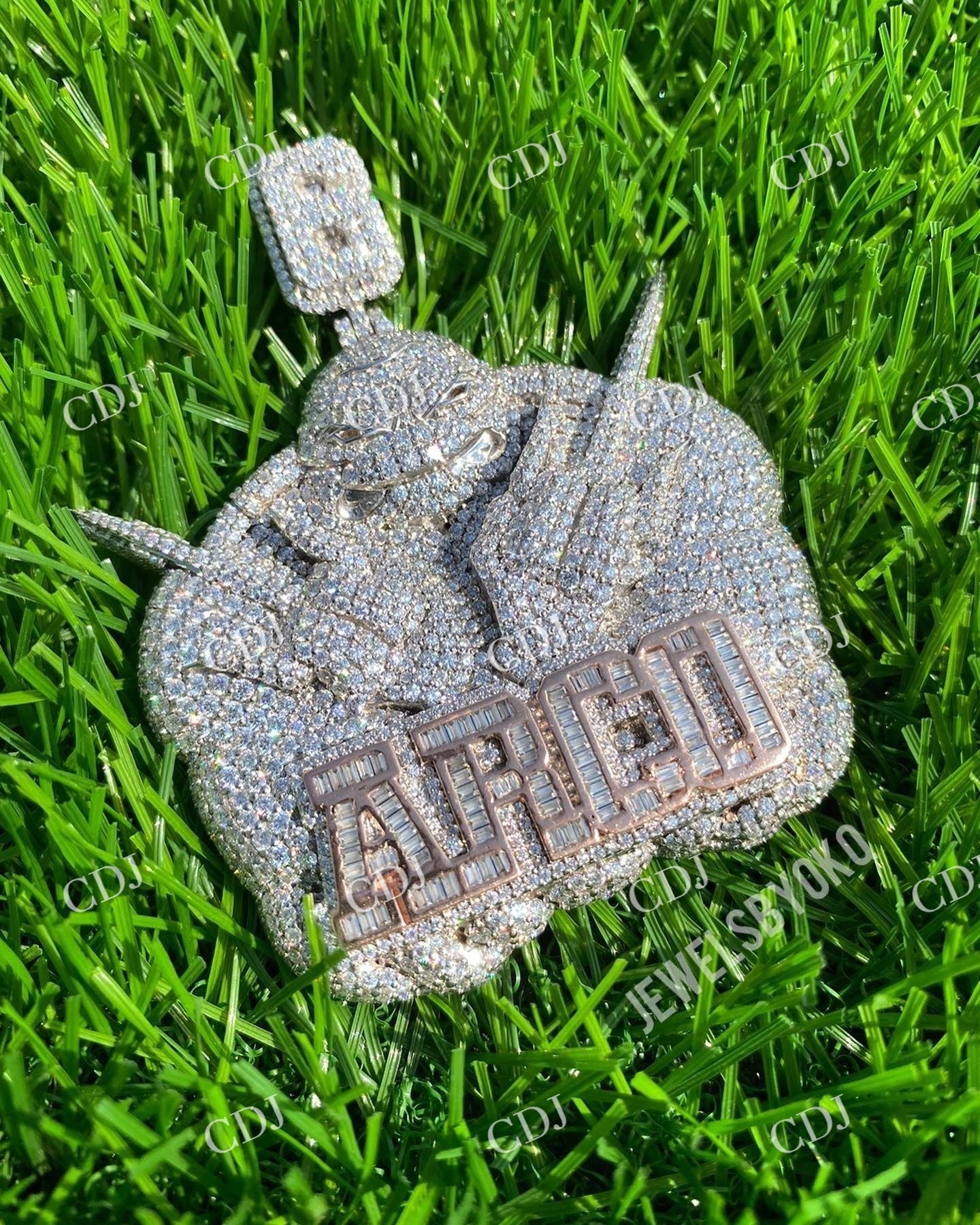 Customized Hip Hop Moissanite Diamond Pendant hip hop jewelry customdiamjewel