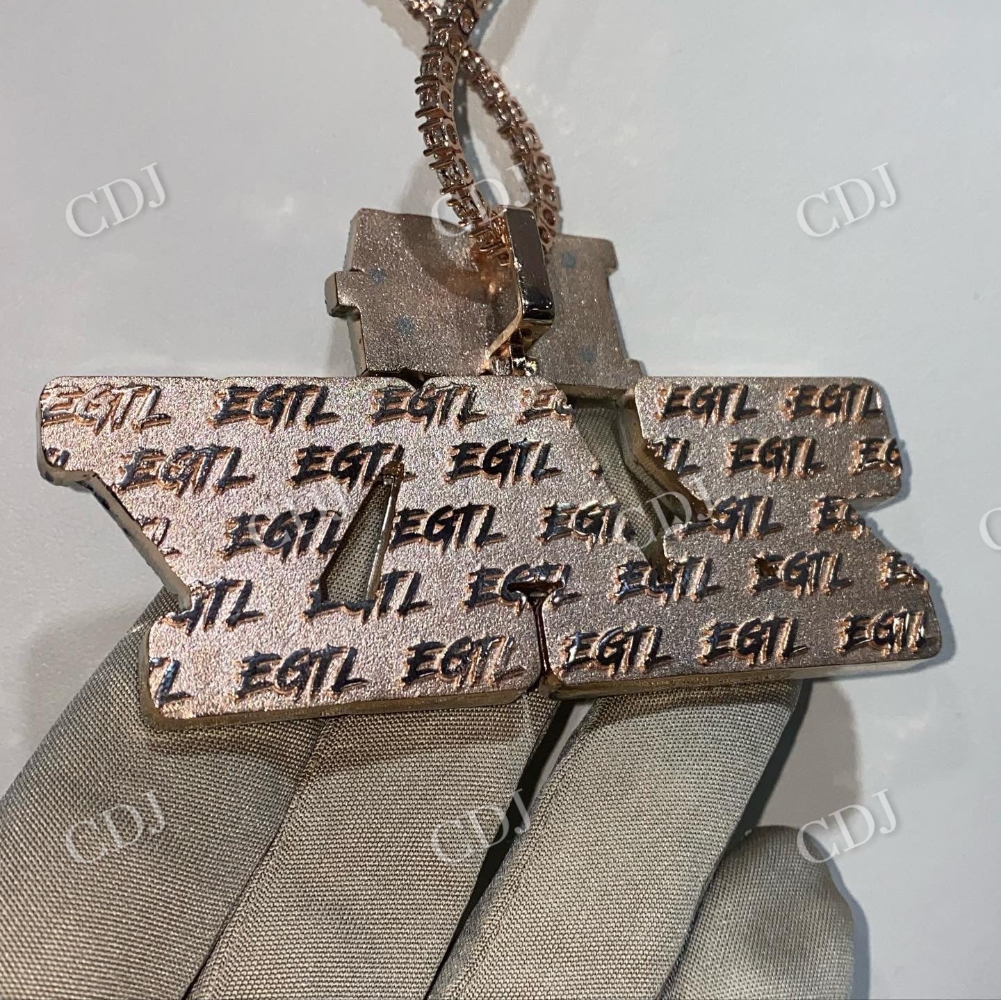 Customized Moissanite Sterling Silver ZAY Name Pendant hip hop jewelry customdiamjewel