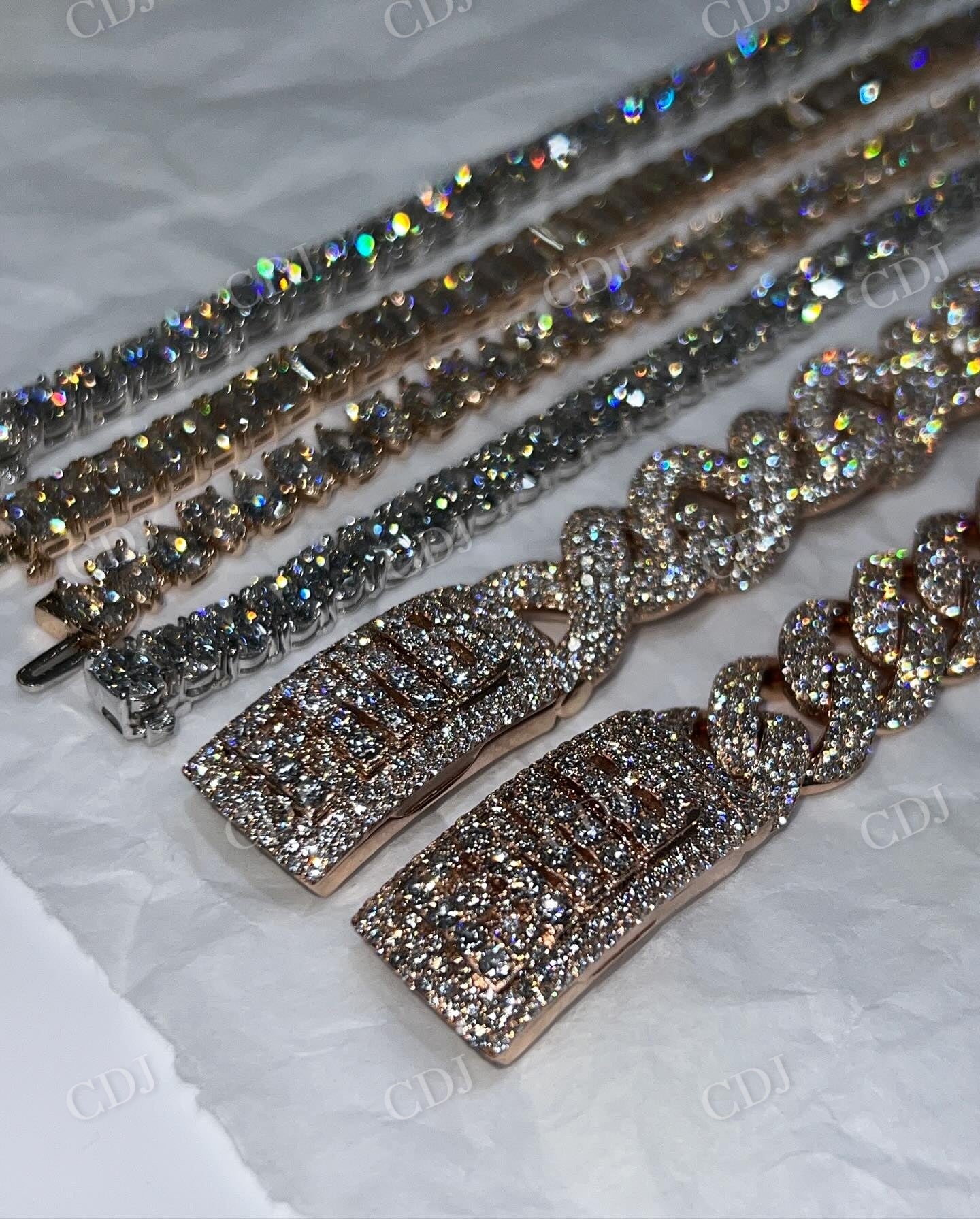 Miami Cuban Bracelet Hip Hop Jewelry For Men's CustomDiamJewel