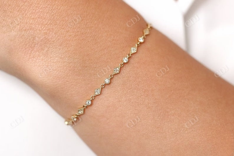 0.55CTW Moissanite Stackable Diamond Bracelet  customdiamjewel   