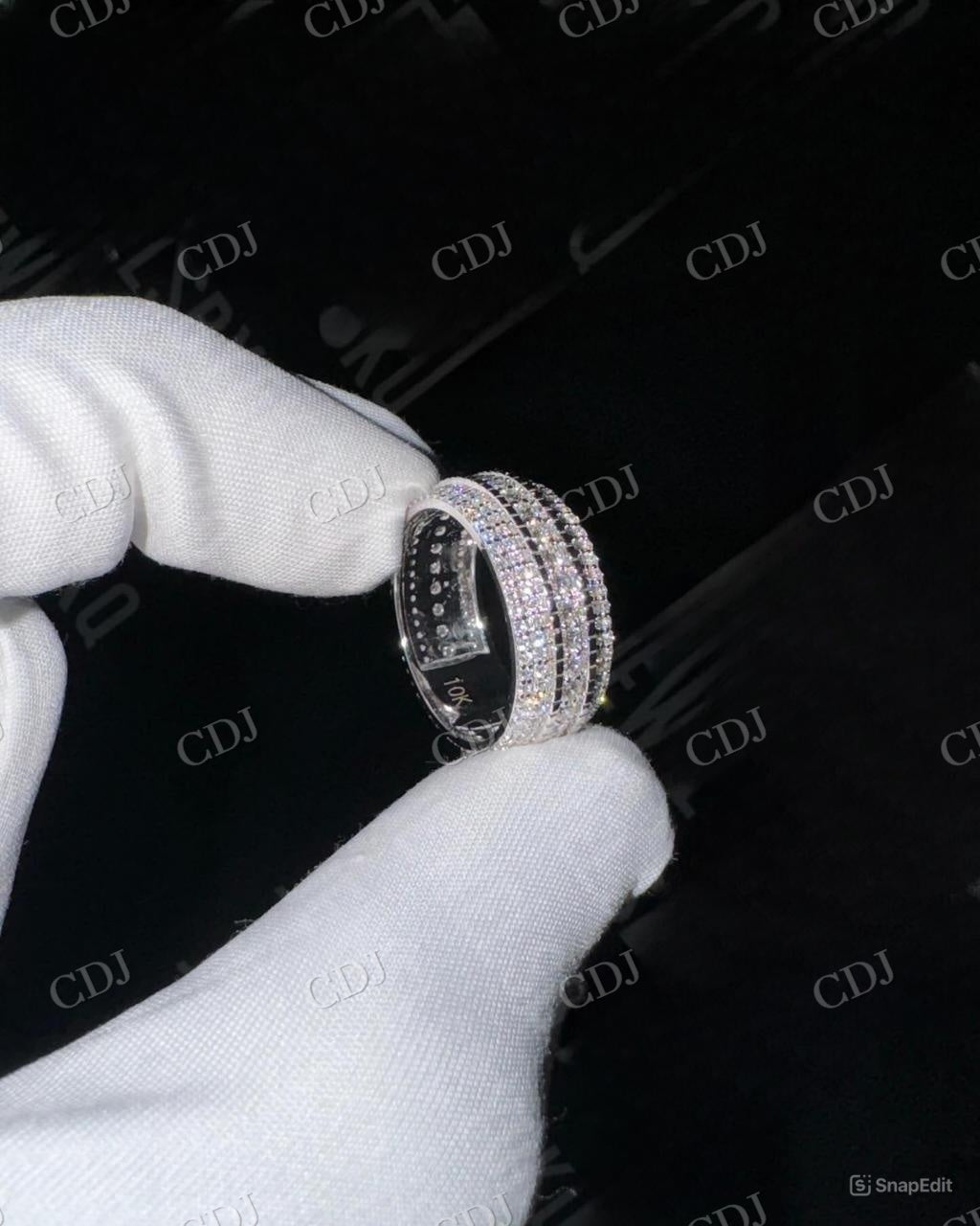 Iced out Brilliant Cut Moissanite Men's Ring hip hop jewelry CustomDiamJewel