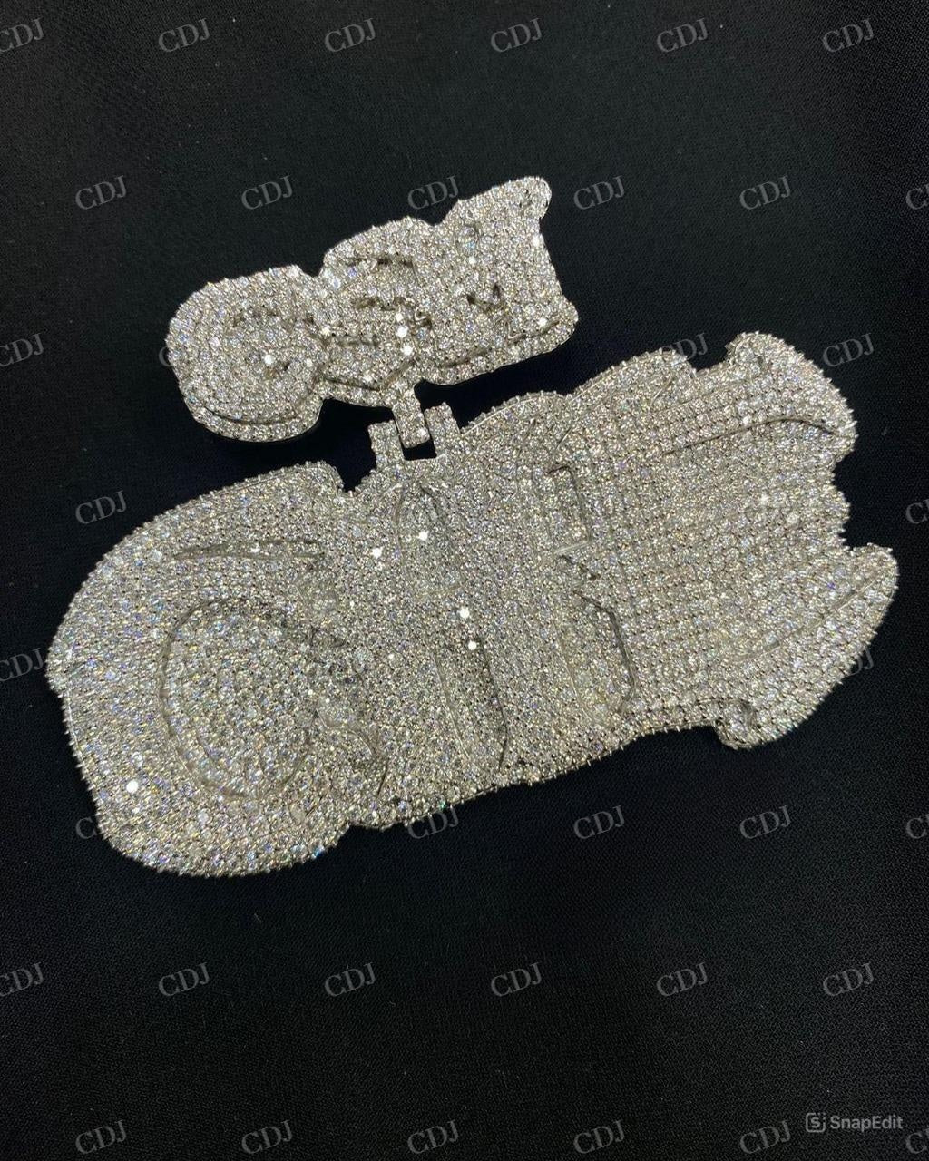 New Trendy design Iced Out Moissanite Pendant hip hop jewelry CustomDiamJewel