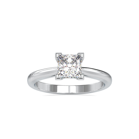 1.23CT Princess Cut Solitaire Diamond Ring  customdiamjewel 10KT White Gold VVS-EF