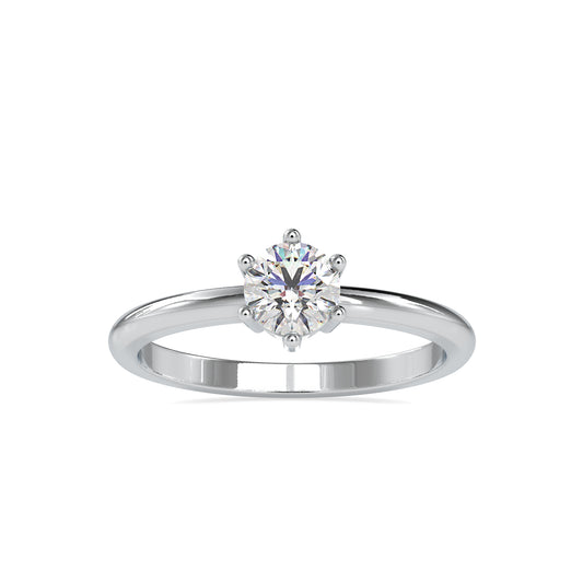 Solitaire 0.54CT Round Single Stone Diamond Ring  customdiamjewel 10KT White Gold VVS-EF