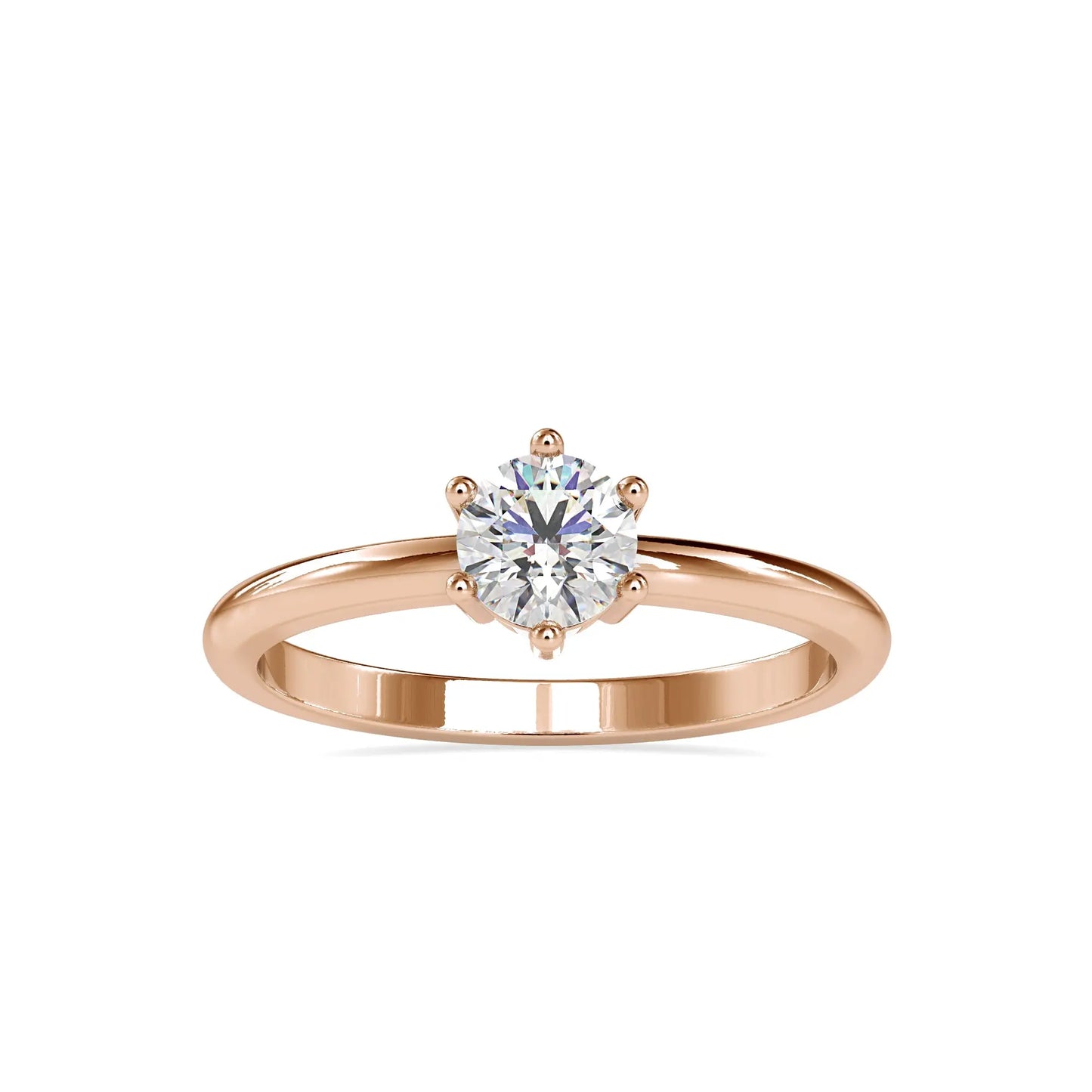 Solitaire 0.54CT Round Single Stone Diamond Ring customdiamjewel