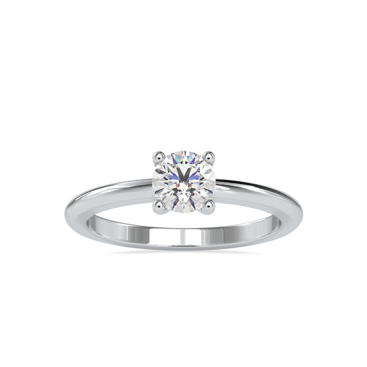 Simple Solitaire 0.54CT Round Diamond Ring  customdiamjewel 10KT White Gold VVS-EF