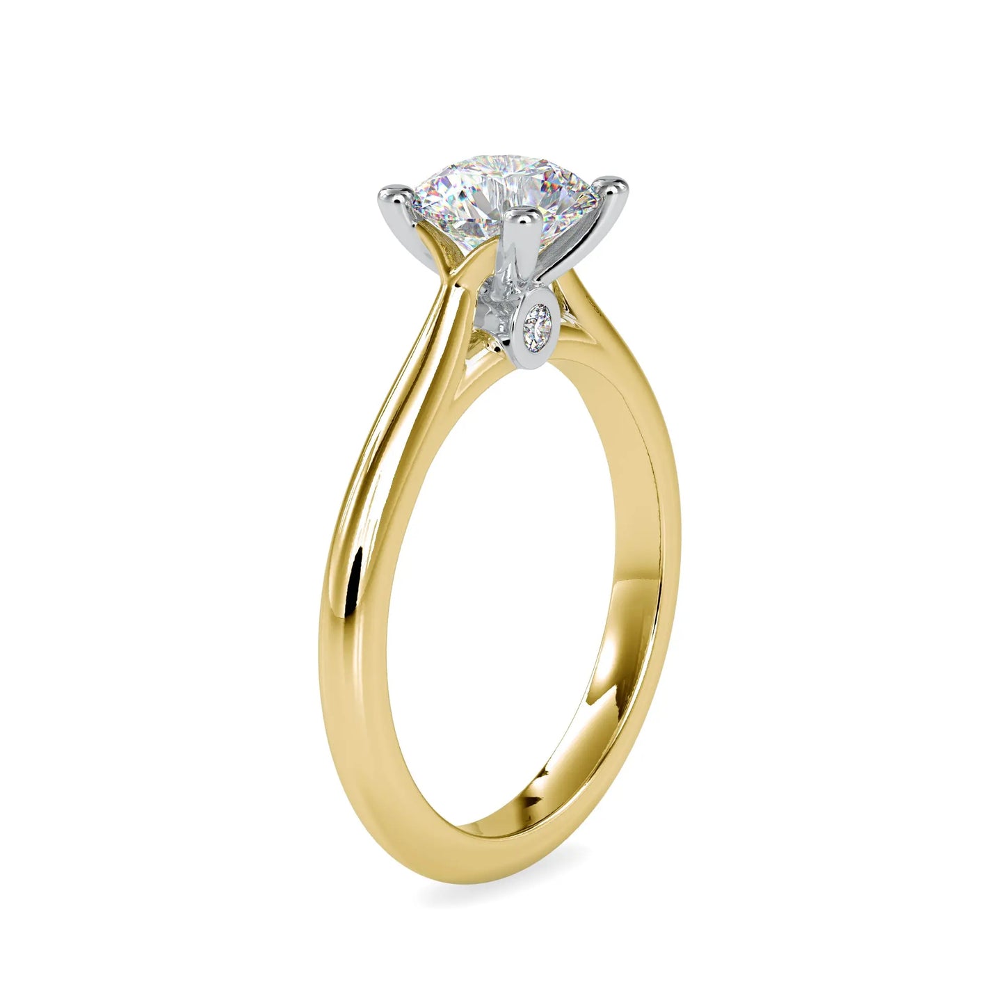 Solitaire 0.84CT Round Diamond Engagement Ring customdiamjewel