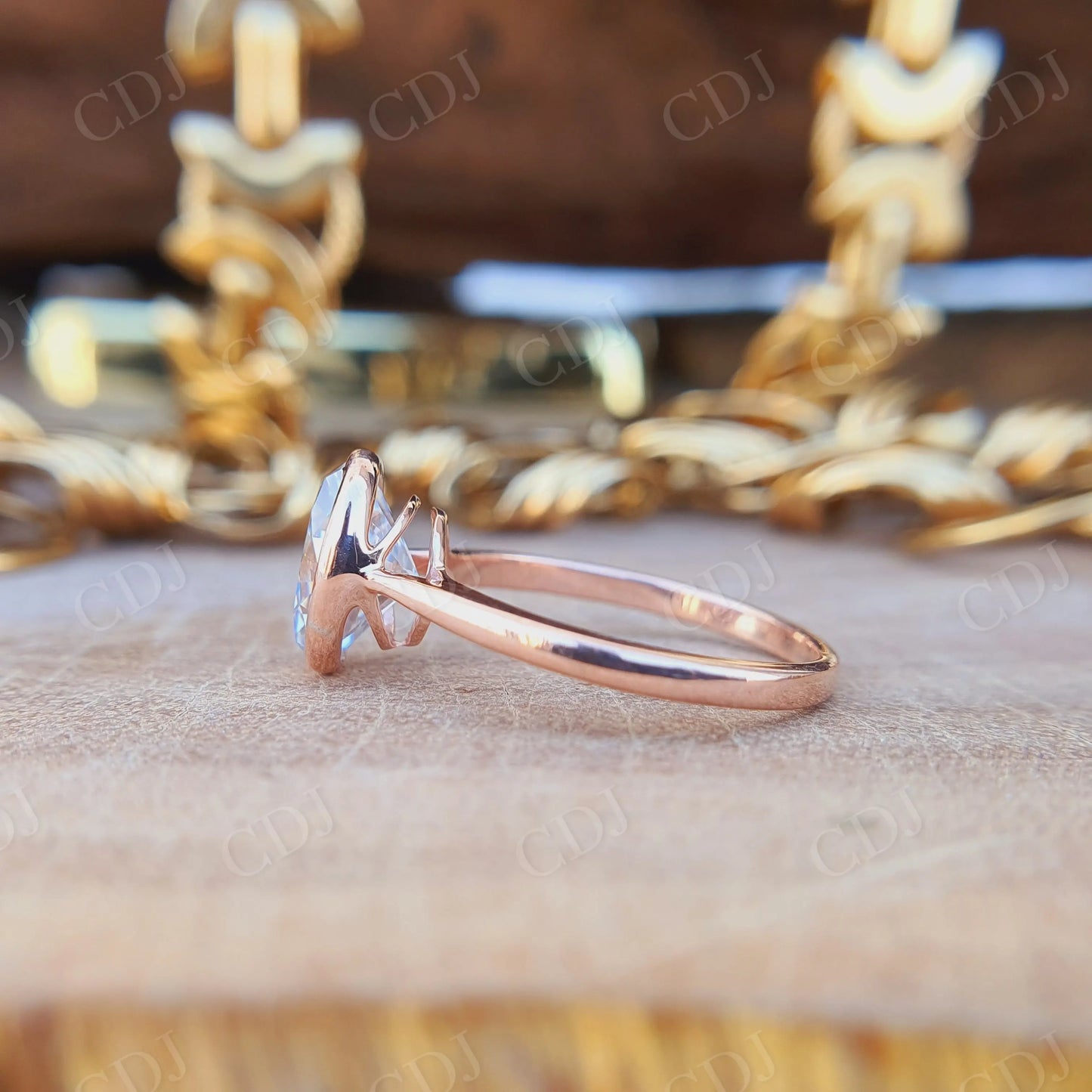 Antique Bezel Set 2.00 CT Oval Cut Moissanite Engagement Ring customdiamjewel