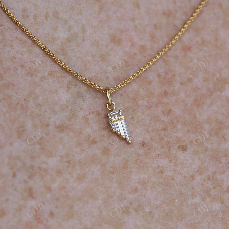 0.25ctw Half Moon Moissanite Diamond Pendant  customdiamjewel   