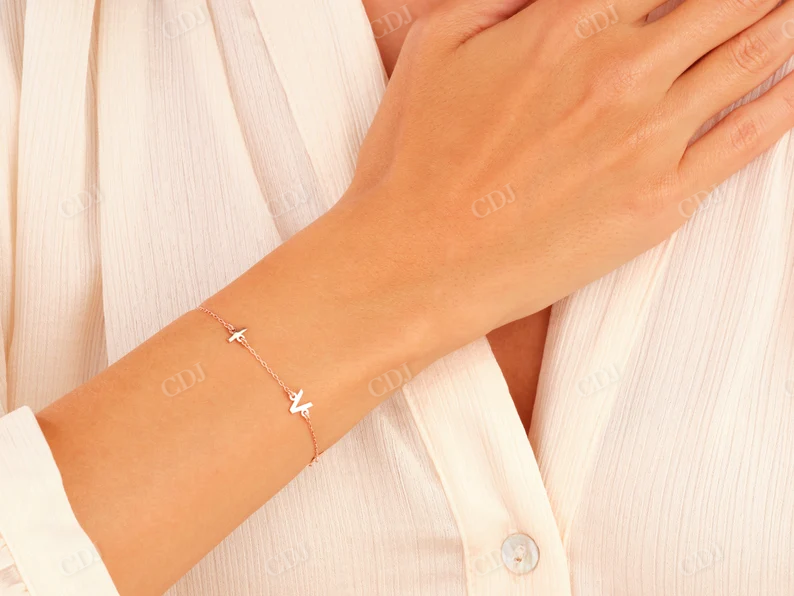 Dainty Solid Gold Bracelets for Women customdiamjewel