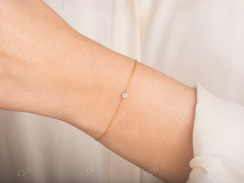 Bezel Set Diamond Bracelet for Women customdiamjewel