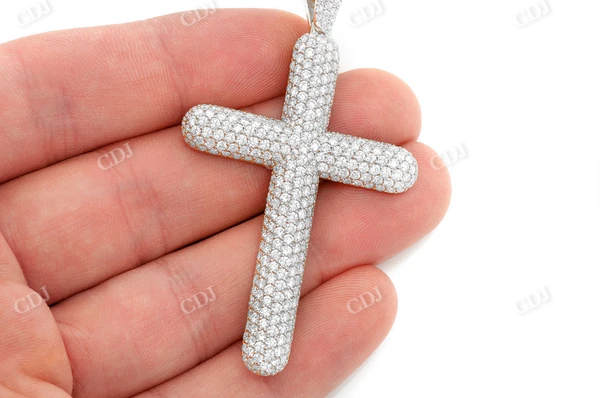 8.50CTW Bubbly Cross Round Diamond Pendant customdiamjewel
