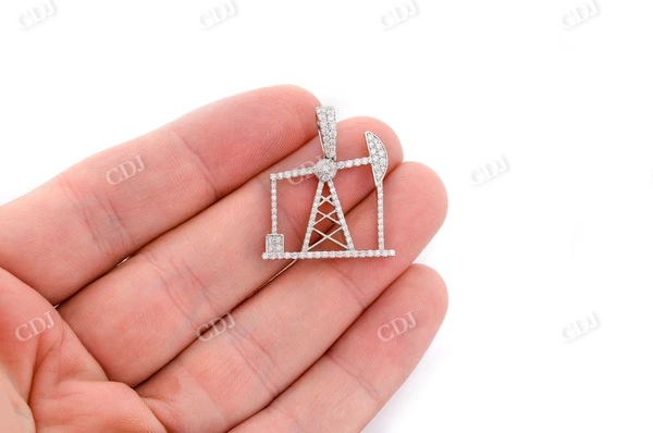 0.90CTW Gold Full Oil Rig Diamond Pendant customdiamjewel