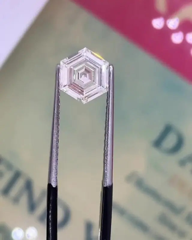 2.40CT Hexagon Cut Colorless Loose Moissanite customdiamjewel