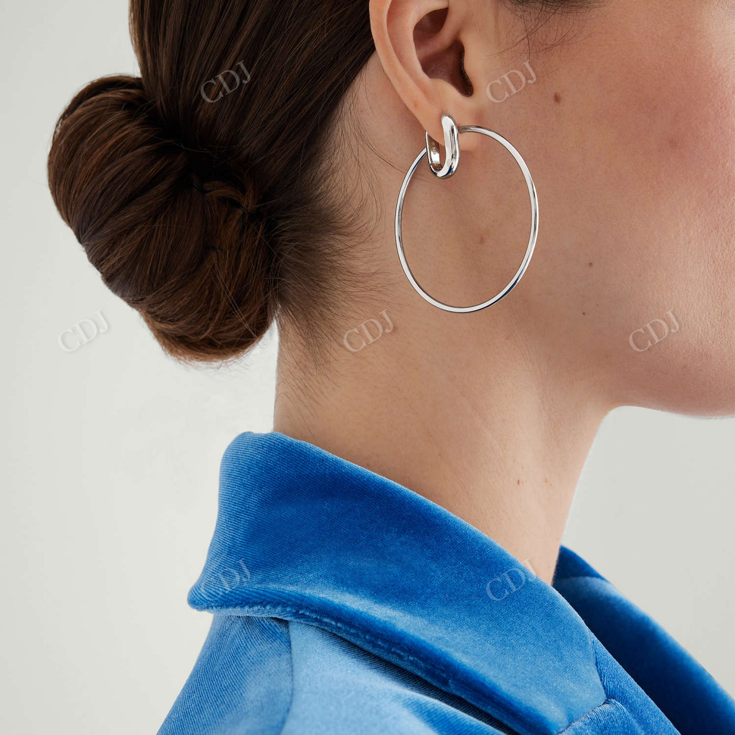 Unique 14K Solid Gold Mixed Convertible Link Earring customdiamjewel