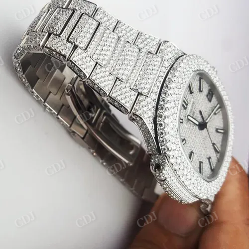 Patek Philippe Fully Iced Out Watch customdiamjewel
