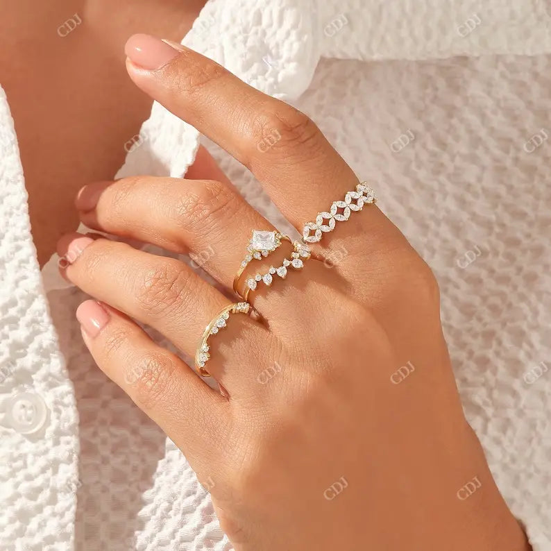 0.56CTW Marquise Cut Diamond Butterfly Wedding Band customdiamjewel