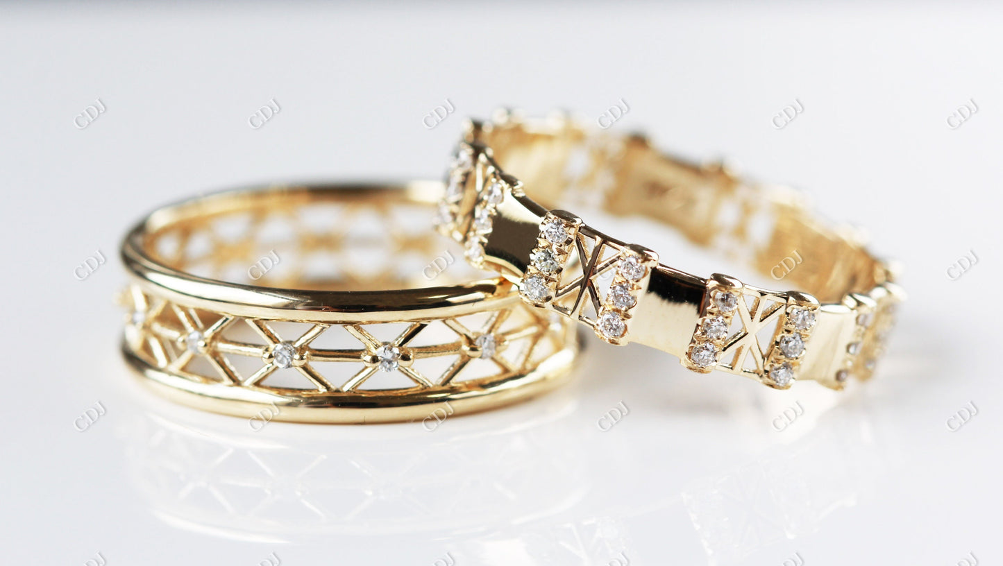 0.21CTW Alternative New Designer Moissanite Wedding Band customdiamjewel