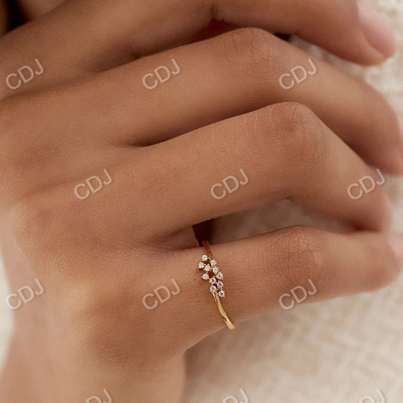 0.11CTW Mini Cluster Lab Grown Diamond Wedding Ring customdiamjewel