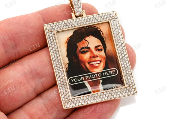 2.85CTW Picture Frame Memory Diamond Pendant customdiamjewel