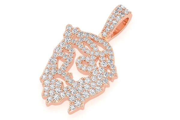 0.65CTW Jesus Silhouette Diamond Pendant customdiamjewel