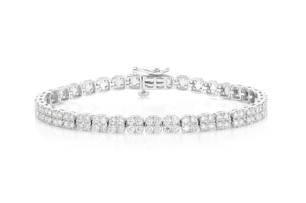 5.00CTW Round Diamond Cluster Link Bracelet customdiamjewel