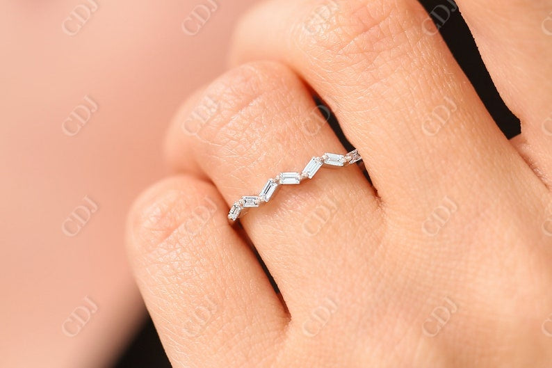 0.23CTW Baguette Cut Natural Diamond Antique Stackable Ring  customdiamjewel   