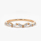0.23CTW Baguette Cut Natural Diamond Antique Stackable Ring  customdiamjewel 10 KT Solid Gold Rose Gold VVS-EF