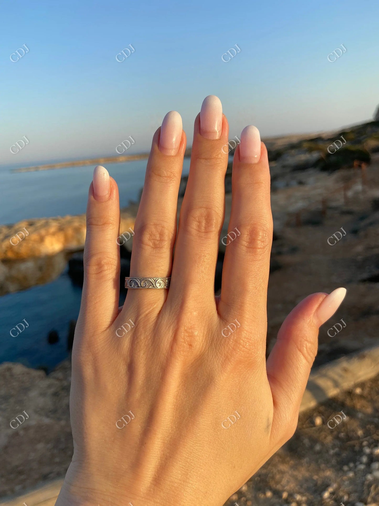 Vintage Style Milgrain Men's Thick Wedding Band customdiamjewel