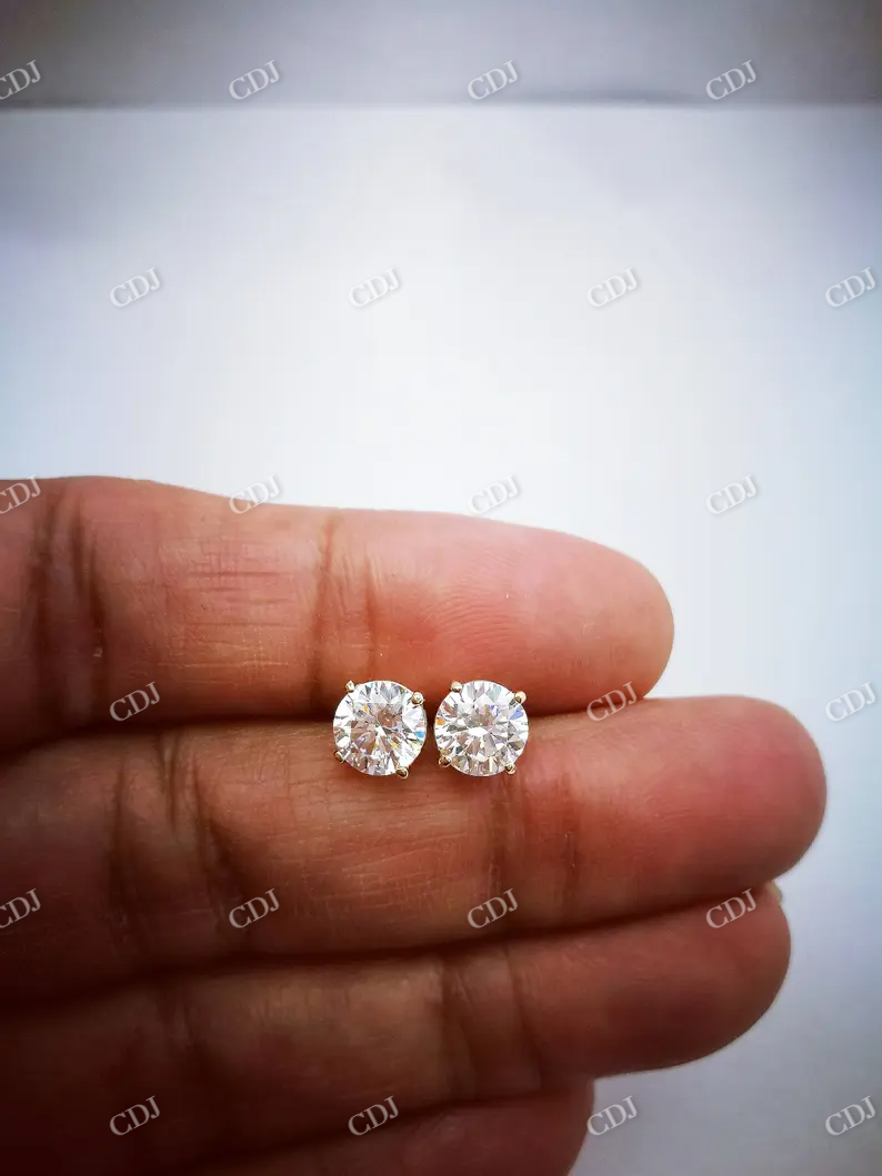 0.5CT Moissanite Round diamond Stud Earrings customdiamjewel